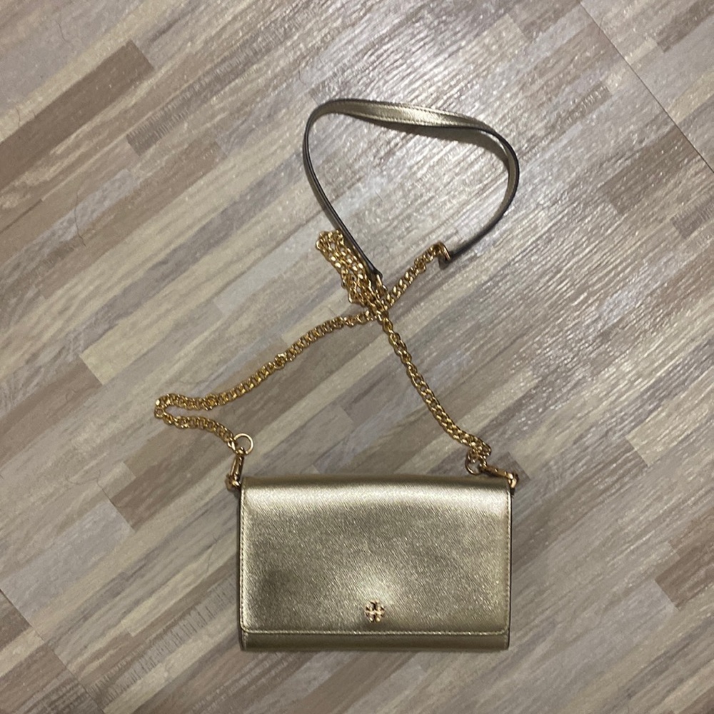 Gold Tory Burch purse